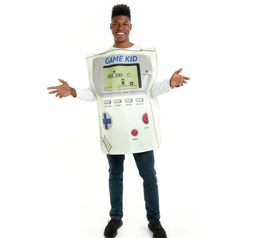 Hauntlook Game Kid Retro Handheld Video Game Console Halloween Costume Adult